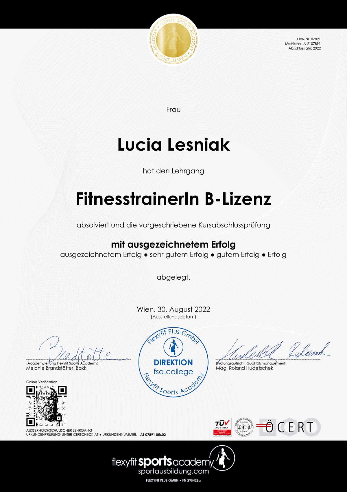 Web Diplom Flexyfit Academy Fitnesstrainerin B Lizenz